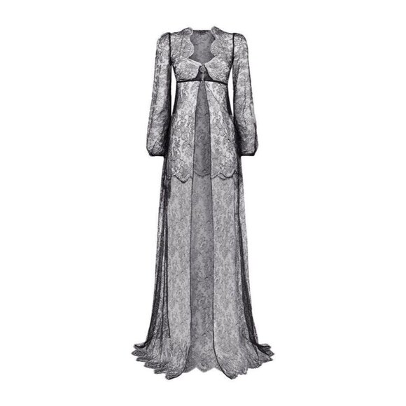 Agent Provocateur Thea SOIREE Black Lace M/L Maxi Gown NWT $2,885 - Picture 6 of 15